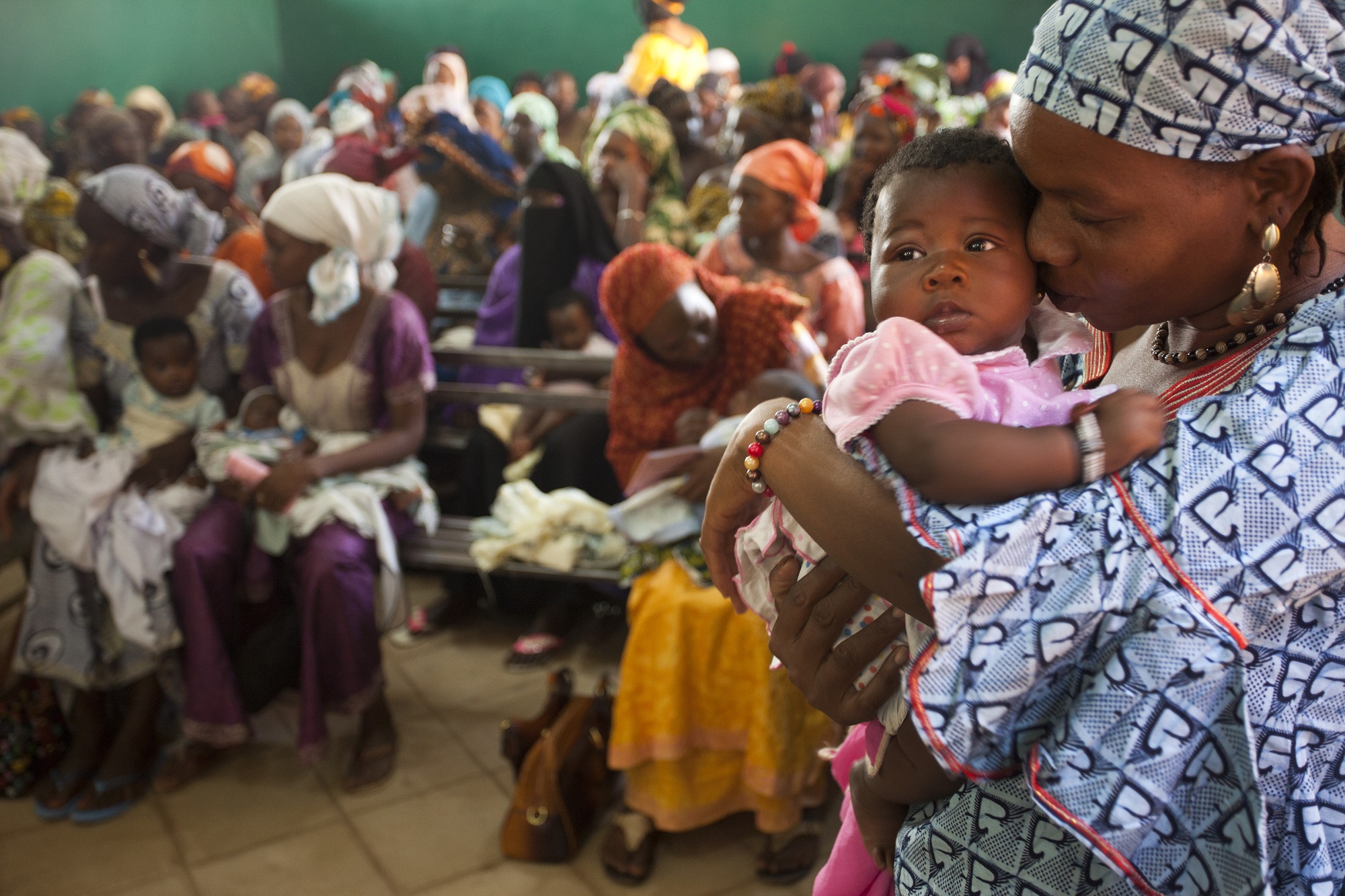 patients at clinic in bamako