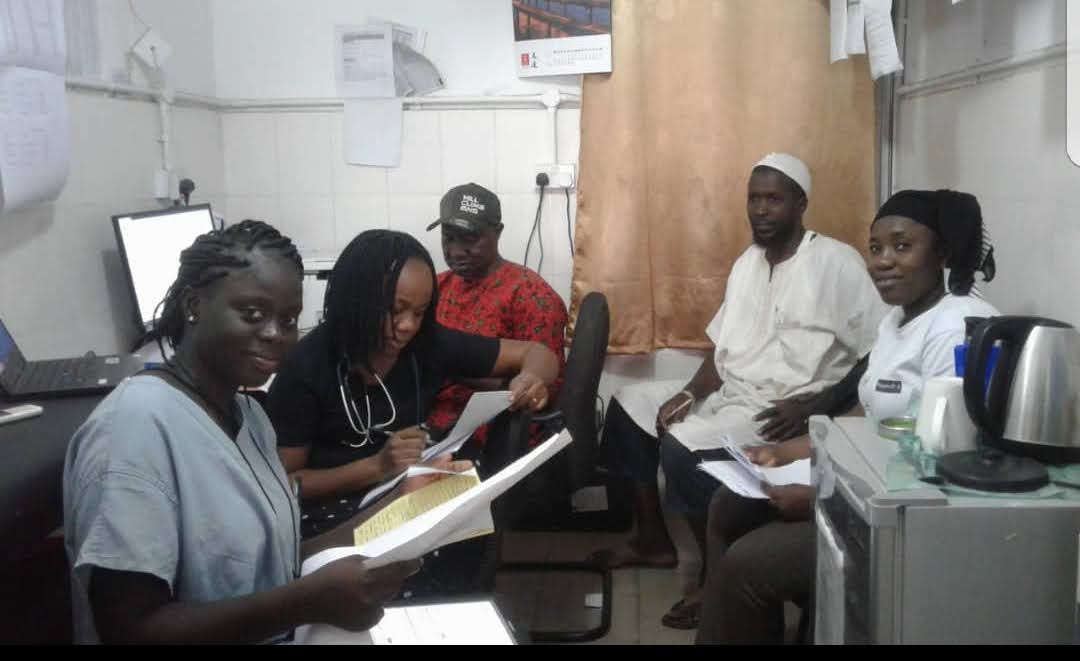 Nathalie and colleagues at work