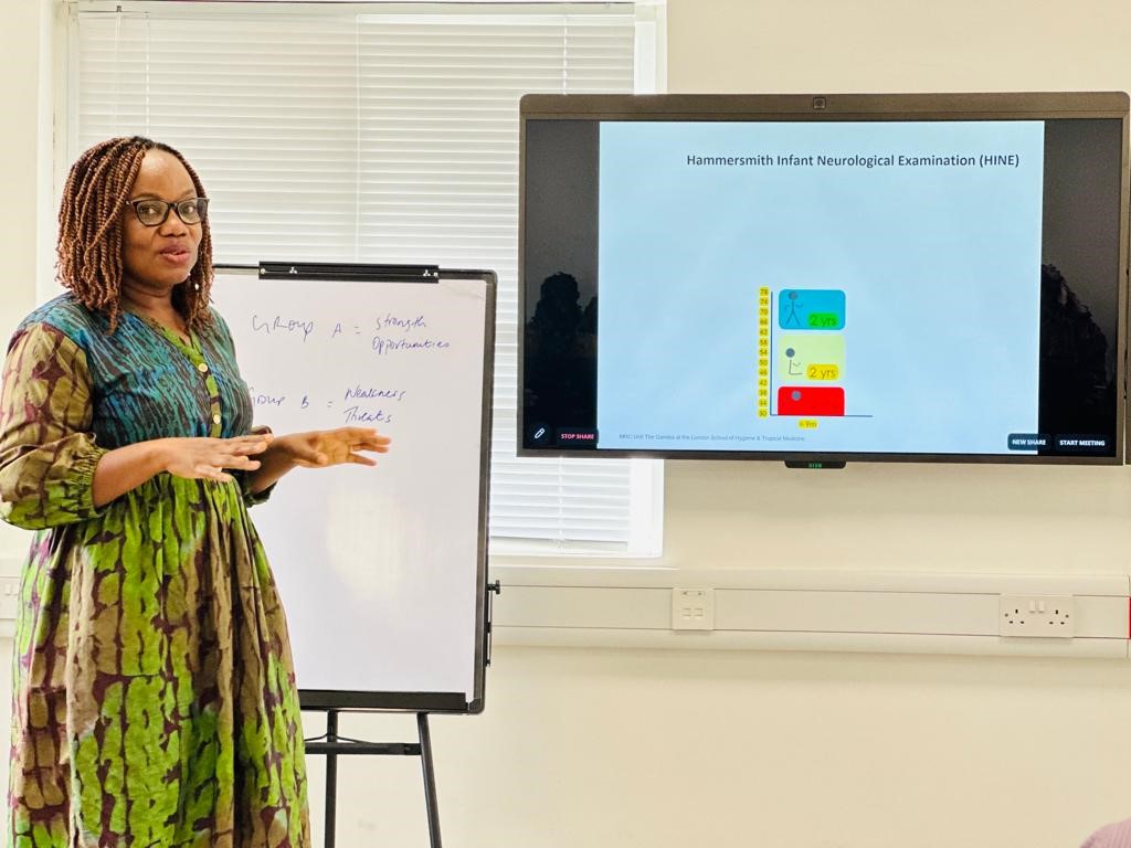 Nathalie presenting her work