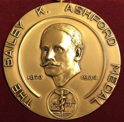Bailey K. Ashford Medal. Image credit: ASTMH