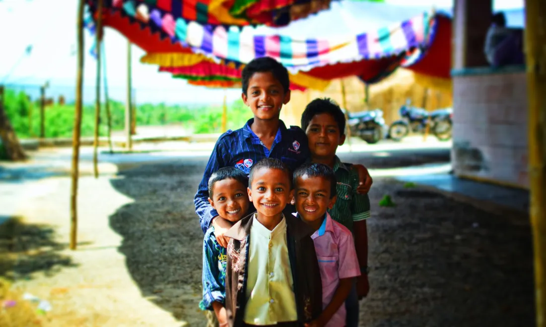Group of young boys, India