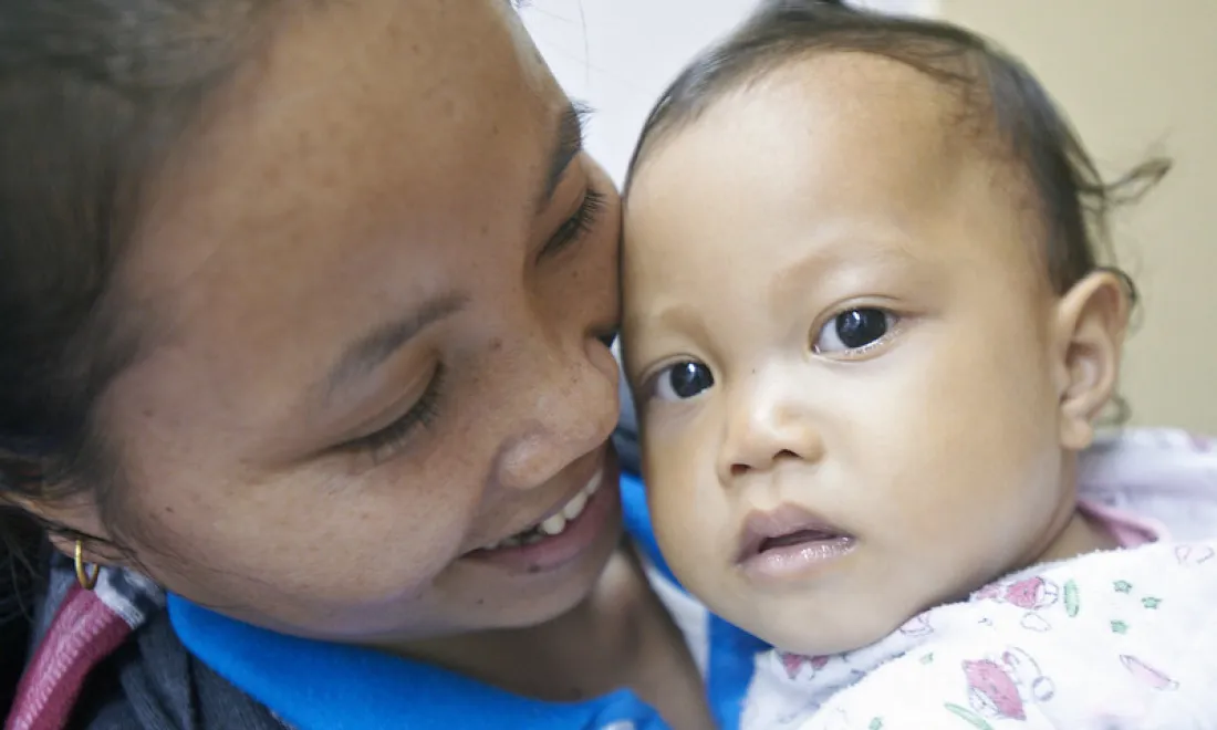 mother and child Lao, 