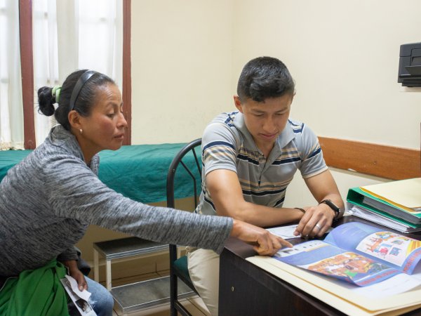 Man and woman in doctor's office