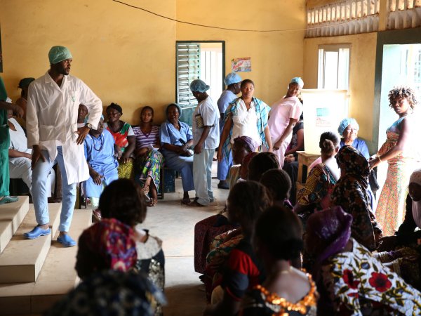 People in a Medical Center in Guinea 