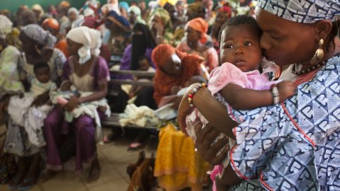 patients at clinic in bamako