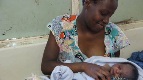 Mother with baby