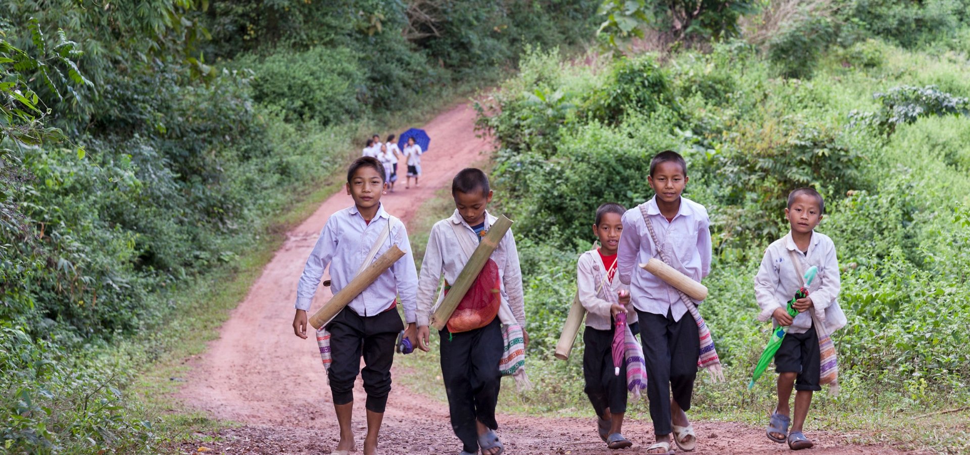 Children walking to school