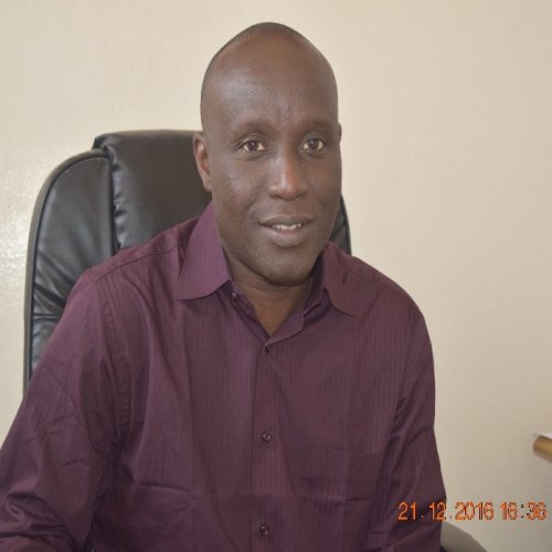 Professor Babacar Faye seated