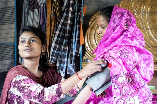 Women at health centre