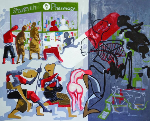 Pharmacide exhibition painting