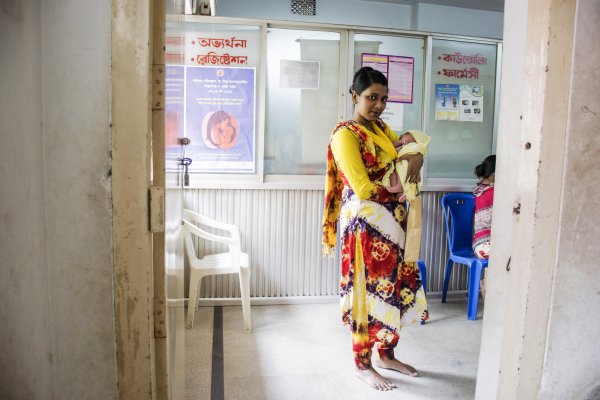 mother and baby at clinic