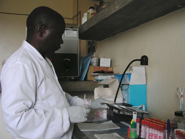 Researcher in laboratory 