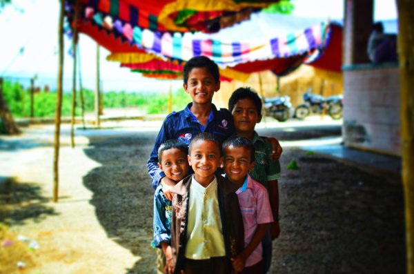 Group of young boys, India